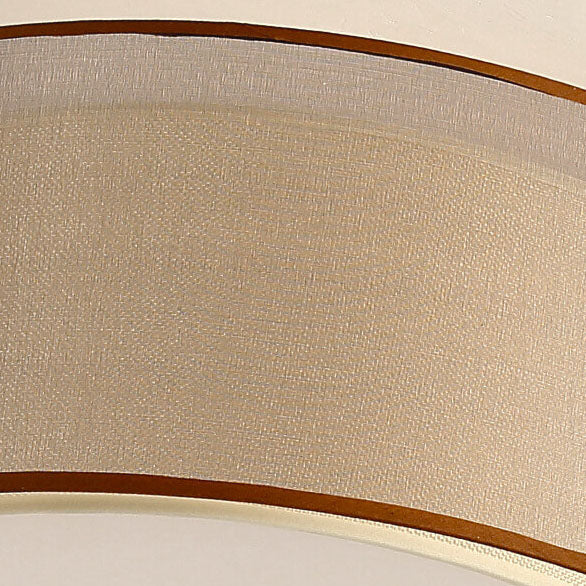 Modern Chinese Fabric Iron Round Square 3/5 Light Flush Mount Ceiling Light