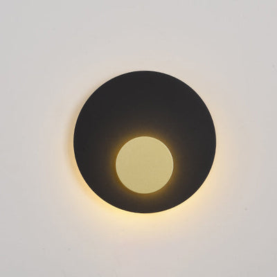 Applique murale LED ronde et plate en fer minimaliste moderne, luminaire décoratif d'intérieur, idéal pour une chambre à coucher 