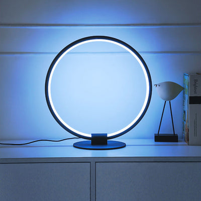Modernes Acryl-Ring-Design RGB-Beleuchtung LED-Tischlampe