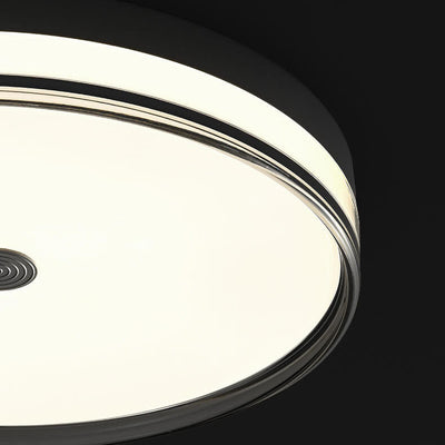 Modern Light Luxury All-Copper Circular LED Flush Mount Ceiling Light