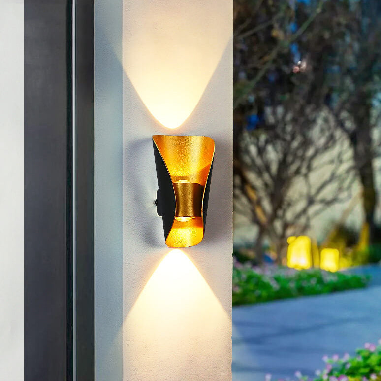 Modern Creative Bending Column LED Outdoor Waterproof Wall Sconce Lamp