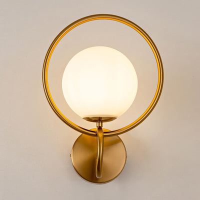 Modern Creative Circle Globe Shade 1-Light Wall Sconce Lamp