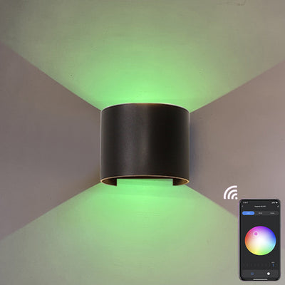 Simple Intelligent Cylindrical APP Dimming Waterproof LED Wall Sconce Lamp