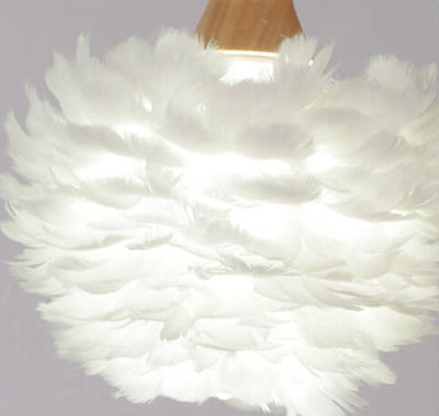 Modern Creative Feather Fishing Rod 1-Light Table Lamp