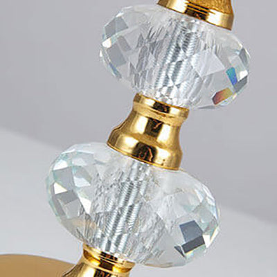 Retro-Luxus-Stoff-Kristallsockel LED-Tischlampe