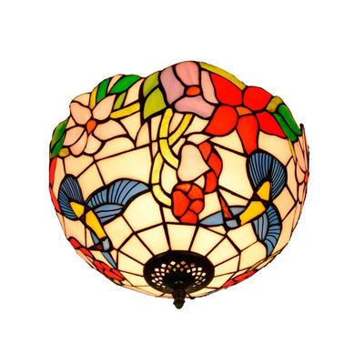 Luminaire encastré à 2 lumières Tiffany, style européen rustique 