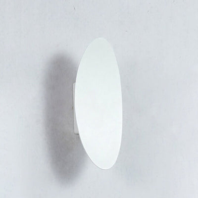 Simple Oval Flat Shaped Aluminum LED Outdoor Waterproof Wall Sconce Lamp