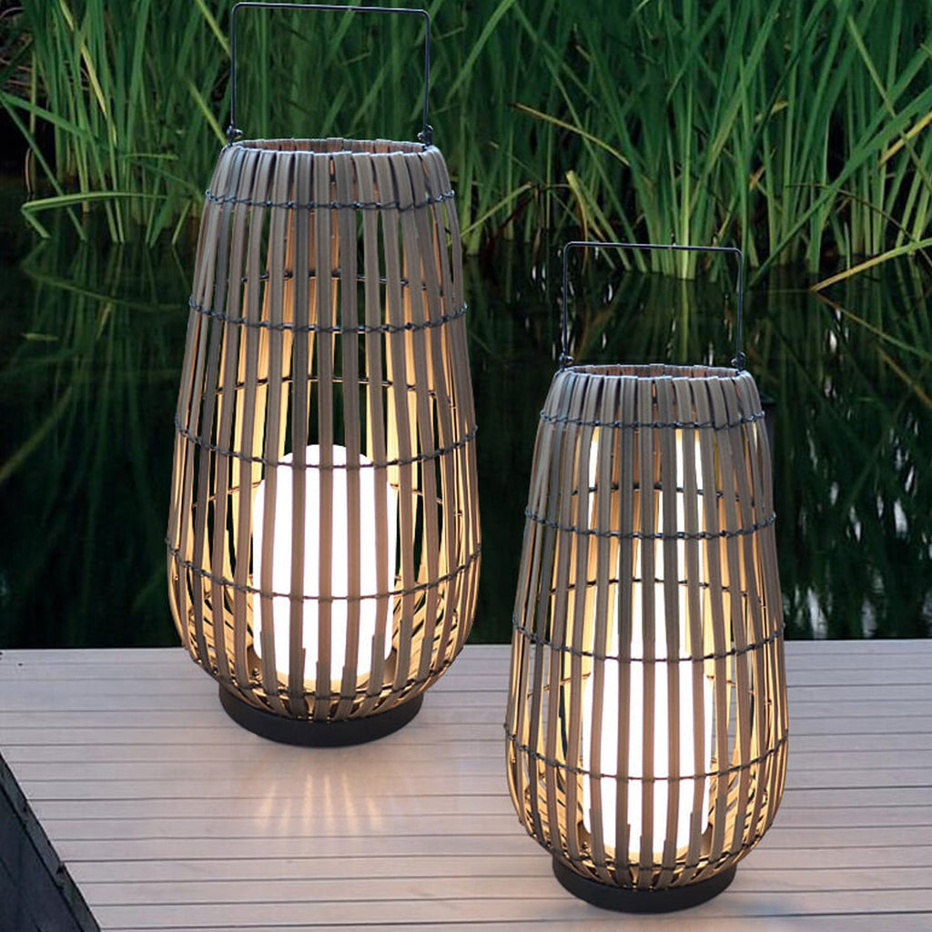 Bamboo Weaving 1-Light Fishing Rod LED Standing Floor Lamps – BulbSquare
