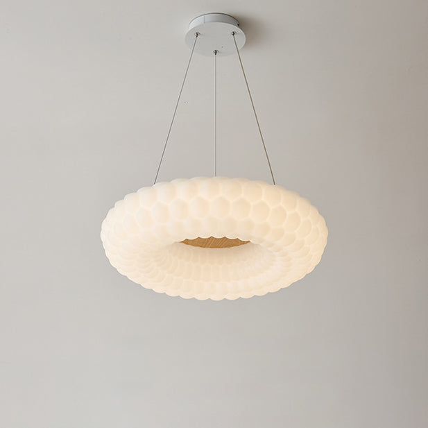 Modern Simplicity Cloud PE Round Shade LED Pendant Light For Living Room