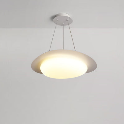 Nordic Minimalist White Pebble Acrylic Iron LED Pendant Light