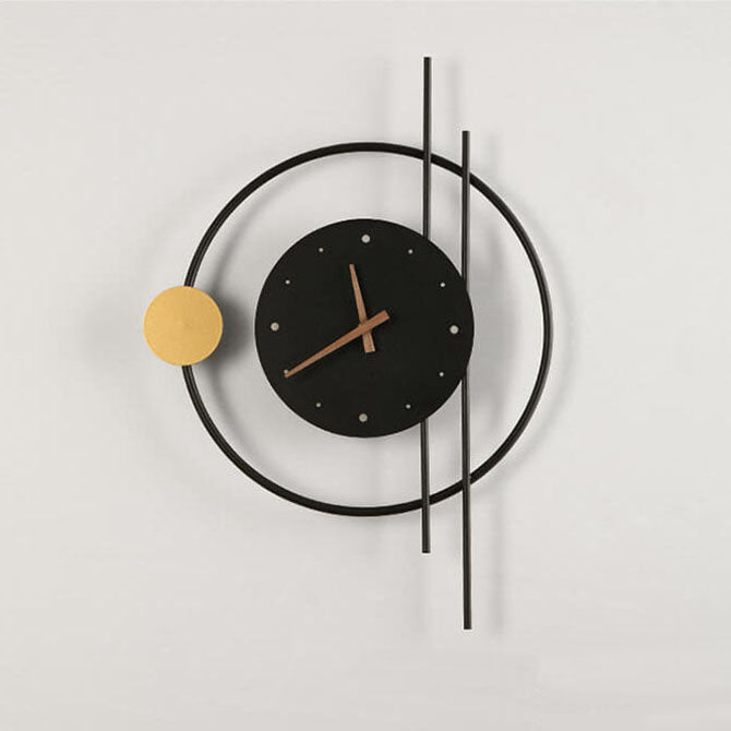 Moderne Nordic Iron Creative Clock LED Wandleuchte Lampe 