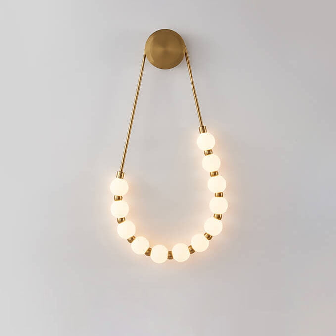 Applique murale LED avec collier minimaliste moderne, haricot magique 