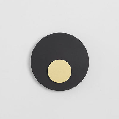 Applique murale LED ronde et plate en fer minimaliste moderne, luminaire décoratif d'intérieur, idéal pour une chambre à coucher 