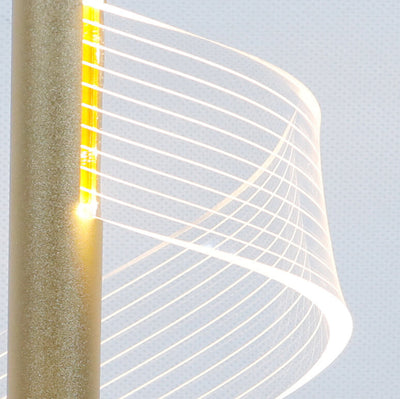 Moderne leichte Luxus-Acryl-Kurven-LED-Tischlampe 