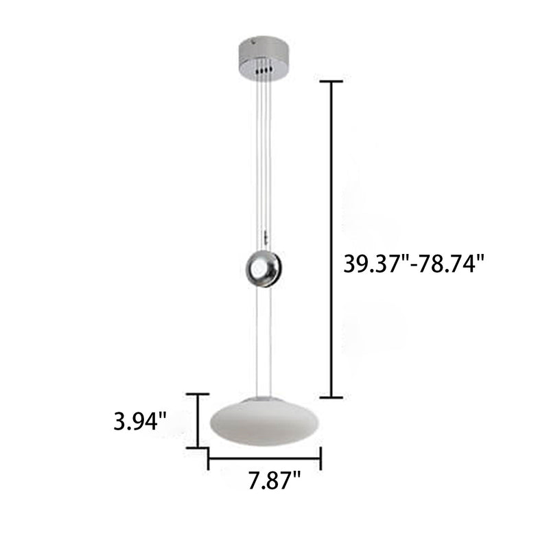 Lampe LED suspendue ronde et plate en verre, matériel de luxe, style nordique 