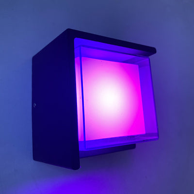 Smart Outdoor Rhombus Aluminum App Dimming LED Wall Sconce Lamp