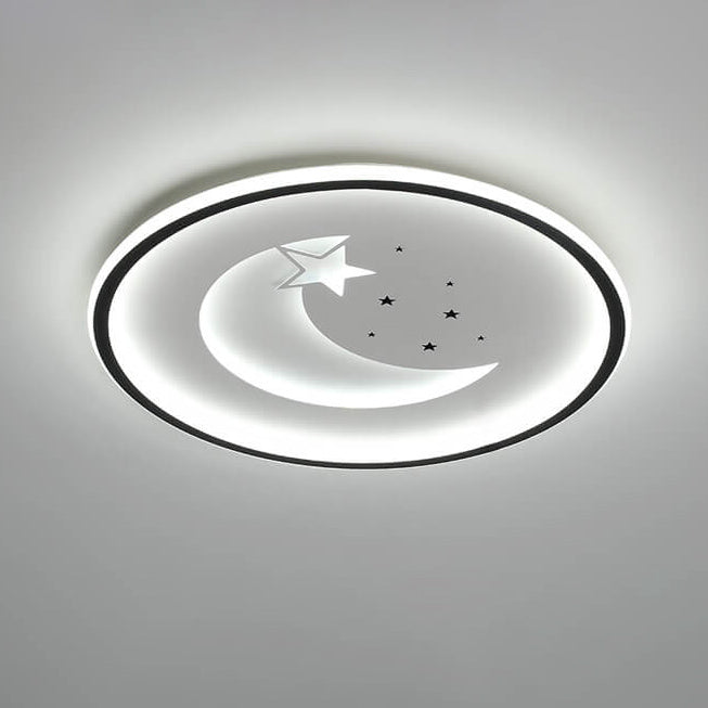 Nordic Minimalist Moon Circle Ring Slim LED-Deckenleuchte für bündige Montage