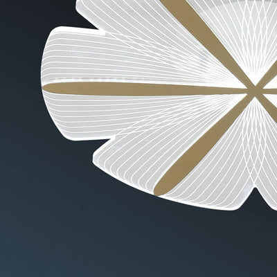 Modern Creative Clear Acrylic Round Flower LED Flush Mount Ceiling Light