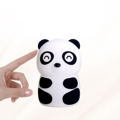 Kreative Cartoon Panda Silikon LED Patpat Nachtlicht Tischlampe 