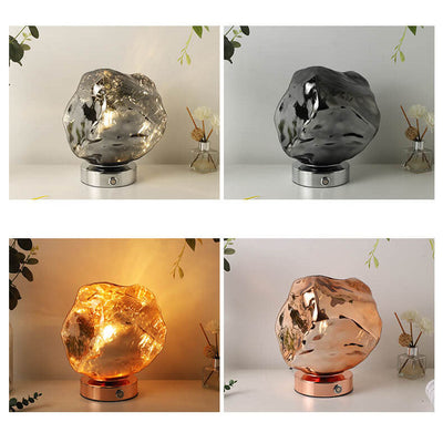 Creative Vintage Lava Stone Glass 1-Light Table Lamp