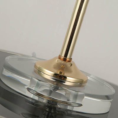 Moderne 1-flammige Tischlampe mit Federkristallbasis