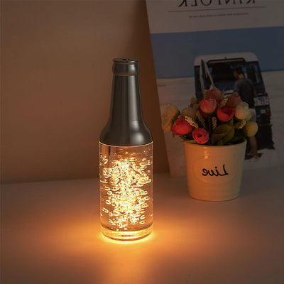 Creative Luminous Wine Bottle Rechargeable Touch Decorative LED Table Lamp