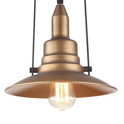 Scandinavian Industrial Country Bell Iron 1-Light Semi-Flush Mount Ceiling Light