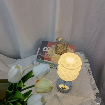 Nordic Minimalist Glass Metal LED Reading Table Lamp