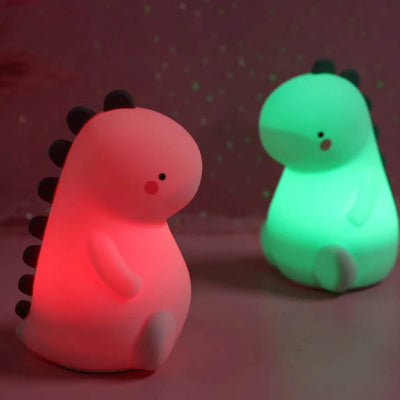 Modern Cartoon Dinosaur Silicone ABS USB LED Night Light Table Lamp