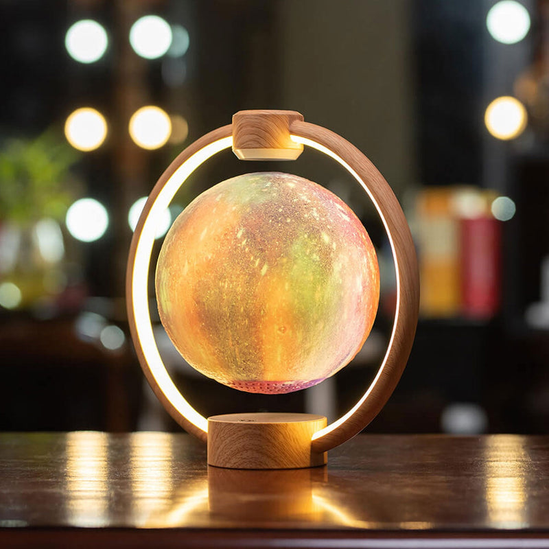 Lampe de Table créative Maglev Moon Design, lumière LED colorée, veilleuse 