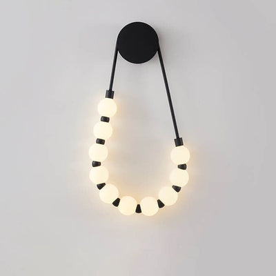 Applique murale LED avec collier minimaliste moderne, haricot magique 