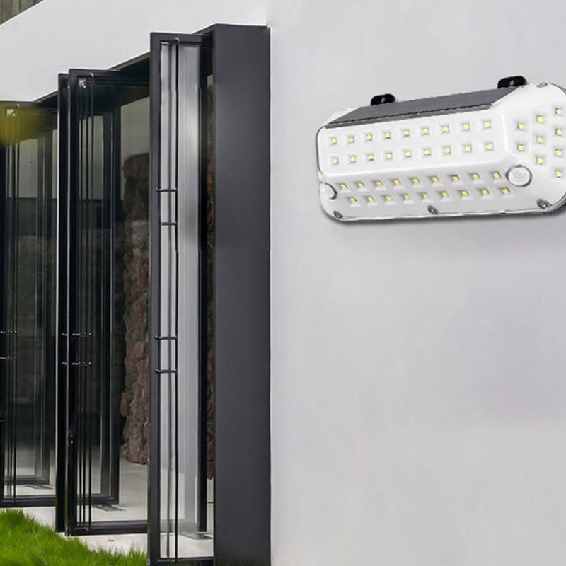 Lampe solaire extérieure à quatre côtés avec capteur humain, applique murale de jardin extérieure 