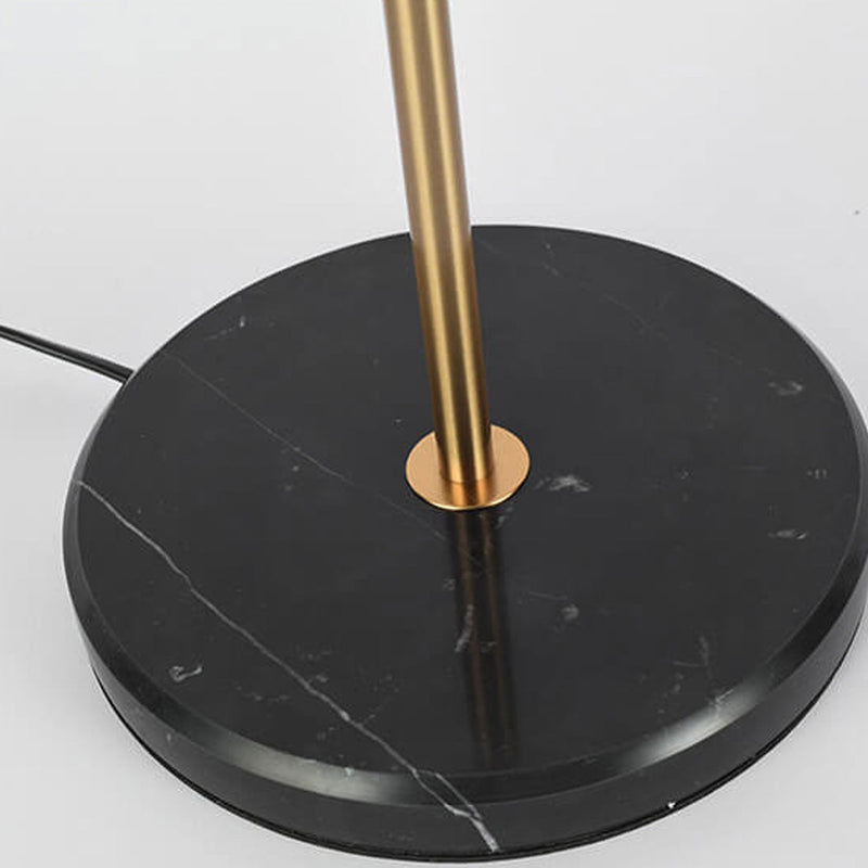 Postmodern Smoke Gray Glass Dome Metal  Arm 1-Light Table Lamp