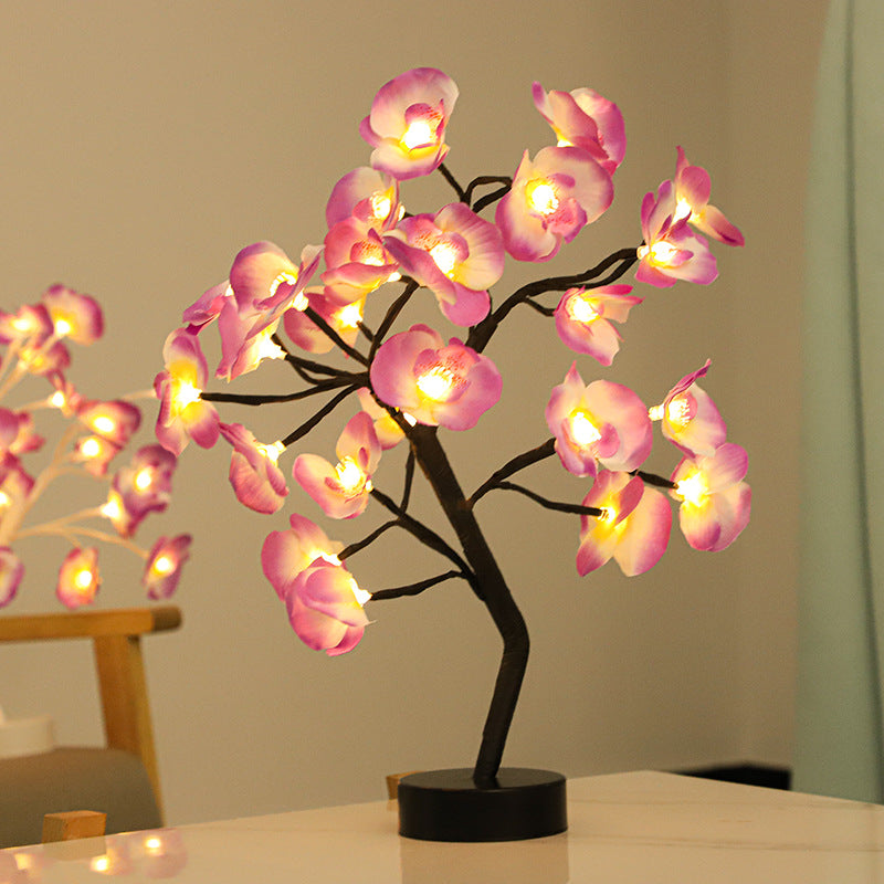 Moderne kreative Phalaenopsis-Baum-LED-Nachtlicht-Tischlampe