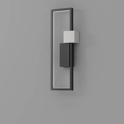 Minimalist Creative Square Frame Iron Silicone LED Wall Sconce Lamp