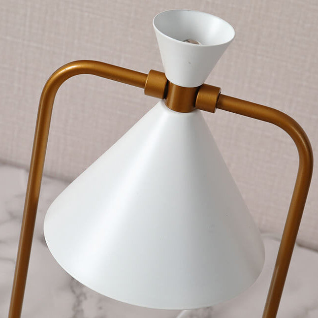 Contemporary Nordic Iron Funnel Shade 1-Light Melting Wax Table Lamp For Study