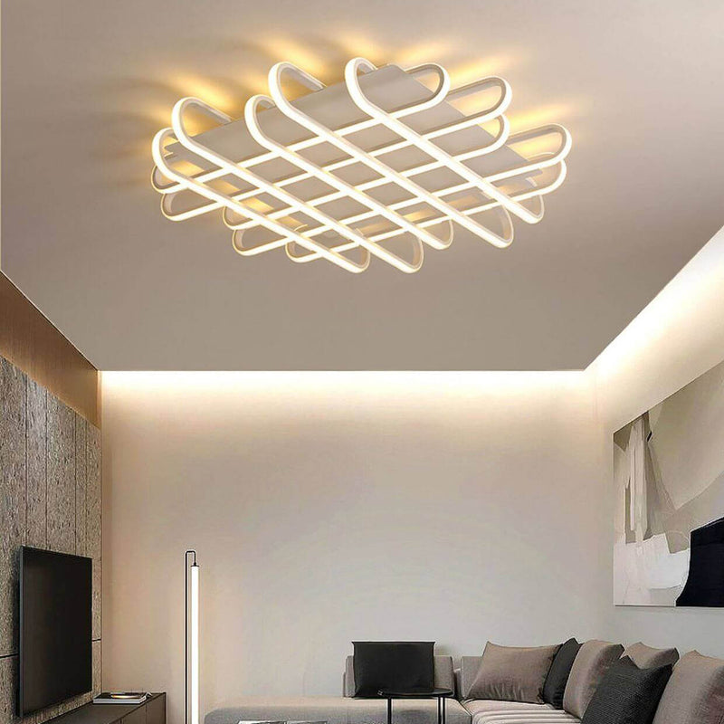 Modern Creative Waffle Iron Silicone Acrylic Silicone LED Flush Mount Ceiling Light