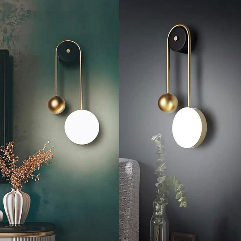 Nordic Luxury Gold U-förmige LED-Wandleuchte aus Eisen-Acryl