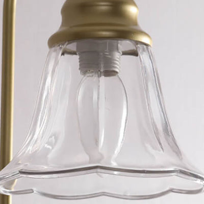 French Vintage Glass Cone Angel 1-Light Wall Sconce Lamp