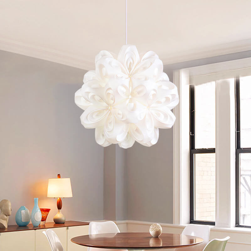 Nordic Simple Acrylic Origami Flower Ball 1-Light Pendant Light