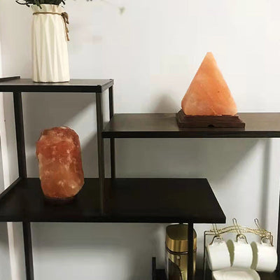 Creative Himalayan Triangle Salt Lamp 1-Light Table Lamp