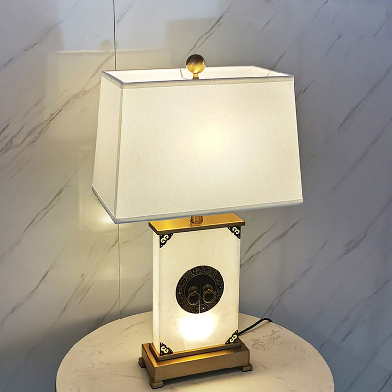 Chinese Light Luxury Lucite Copper 1-Light Tischlampe