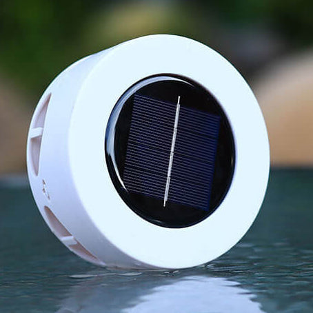 Modern Minimalist Round Waterproof Acrylic Solar LED Outdoor Wall Sconce Lamp