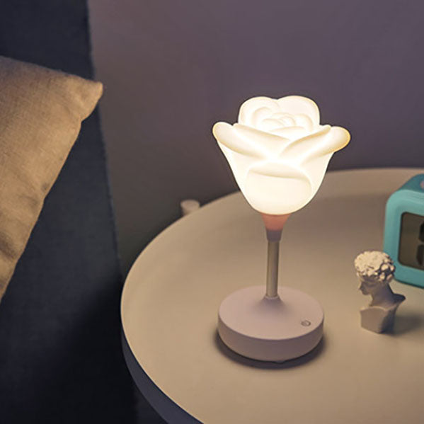 Modern Creative Rose Plastic USB Rechargeable Night Light Table Lamp