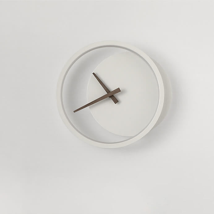 Nordic Creative Clock Runde LED-Wandleuchte 