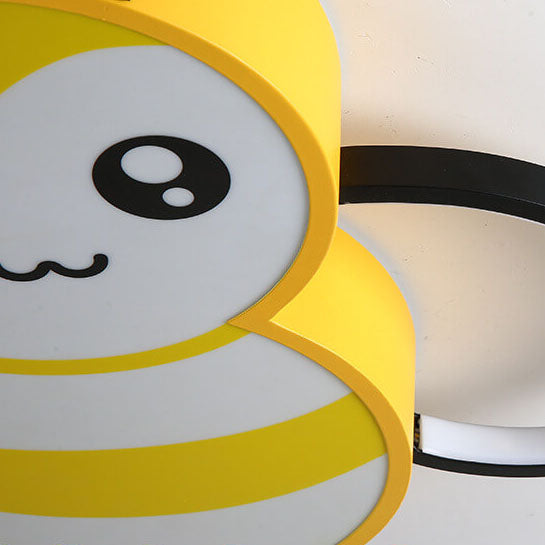 Plafonnier LED en fer acrylique avec abeilles créatives de dessin animé 