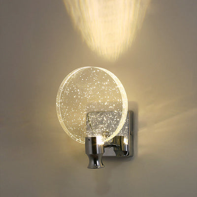 Applique murale LED en fer et aluminium, cristal à bulles rondes de luxe moderne, lampe pour salon 