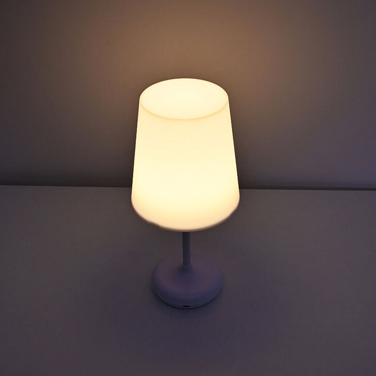 Modern Pure White Mushroom Remote Control Touch USB Rechargeable LED Night Light Table Lamp