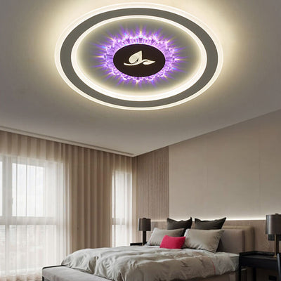 Round Acrylic Simple LED Flush Mount Light