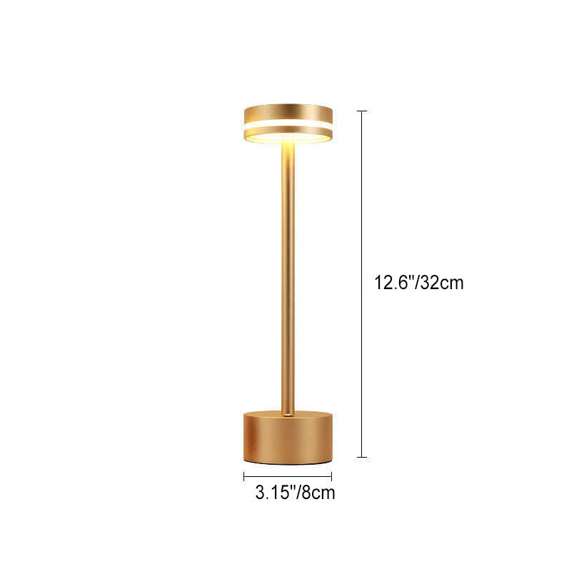 Modern Minimalist Cylindrical Metal Acrylic USB LED Table Lamp